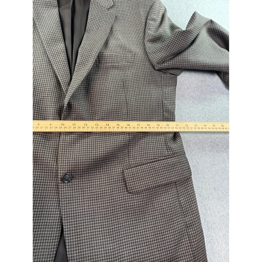 Jos. A. Bank Traveler's Collection 44R Wool Sport Coat Tailored Fit Houndstooth
